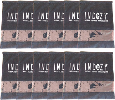 

INDOZY Shoe Pouch(Beige), Black window 12pc