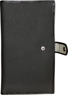 

Style 98 Men Multicolor Genuine Leather Document Holder(16 Card Slots), Black:beige