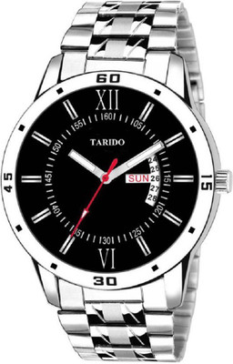 Tarido TD1946SM01 New Generation Black dial metal strap Day & Date wrist Watch - For Men