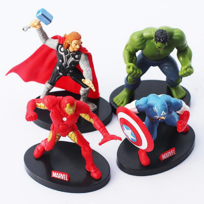 

imodish Marvel Avengers Infinity War Set Of 4 Pcs Thor, Hulk, Iron Man, Captain America Action Figure With Stand(Multicolor)