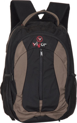 

Vigor centre zip 30 L Backpack(Black, Beige), Red & white