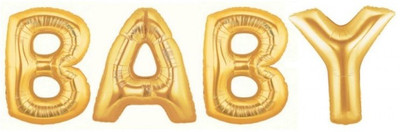 

Theme My Party Solid BABY Foil Balloon - Gold Balloon(Gold, Pack of 1)