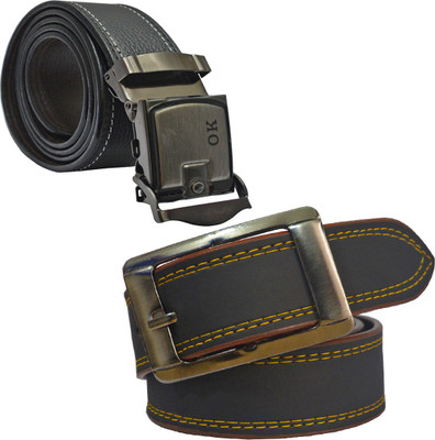 

LOOPA Men Formal Black Synthetic Belt