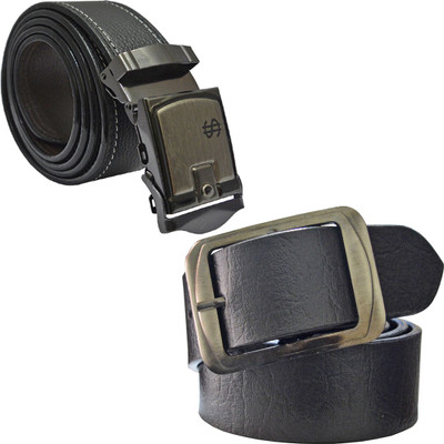 

LOOPA Men Formal Black Synthetic Belt
