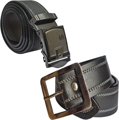 

LOOPA Men Formal Black Synthetic Belt