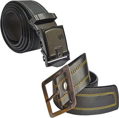 

LOOPA Men Formal Black Synthetic Belt