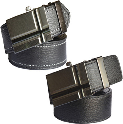 

Loopa Men Formal Multicolor Artificial Leather Belt, Black and brown