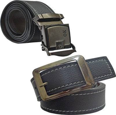 

LOOPA Men Formal Black Synthetic Belt