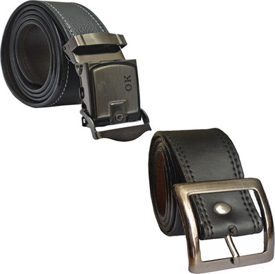 

LOOPA Men Formal Black Synthetic Belt