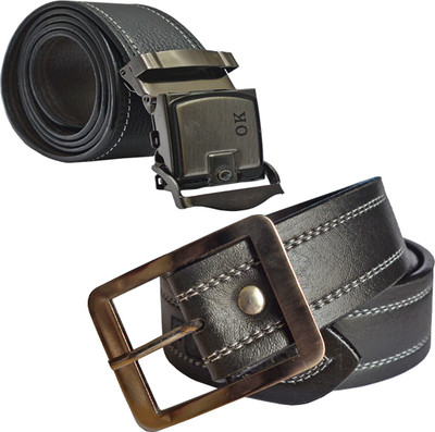 

LOOPA Men Formal Black Synthetic Belt