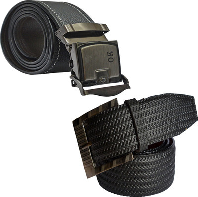

LOOPA Men Formal Black Synthetic Belt