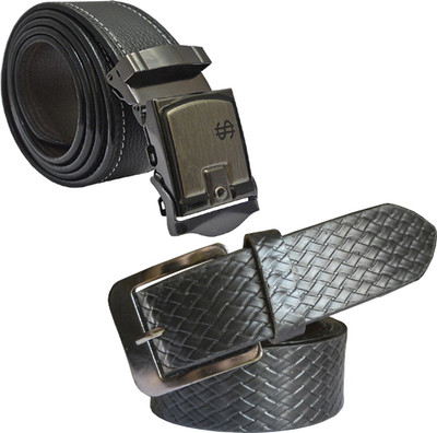 

LOOPA Men Formal Black Synthetic Belt