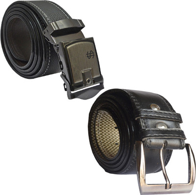 

LOOPA Men Formal Black Synthetic Belt