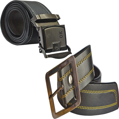 

LOOPA Men Formal Black Synthetic Belt