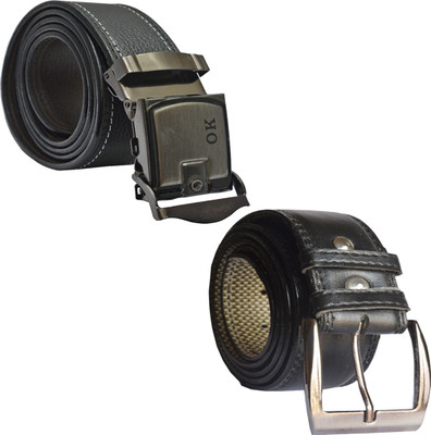 

LOOPA Men Formal Black Synthetic Belt