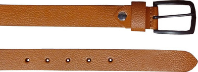 

JusTrack Men & Women Formal Tan Genuine Leather Belt