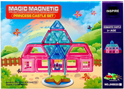

Toyshine 55 Pcs, Magnetic Blocks Puzzle Game, Creative Learning Toy(Multicolor)