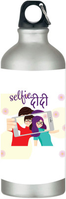 

Giftsmate Rakhi Gifts for Sister Sipper Water Bottle Selfie Didi 600 ml Sipper(Pack of 1, Beige), Beige;multicolor