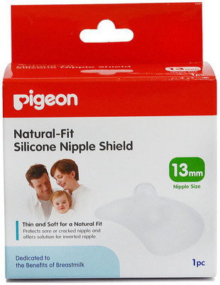 

Pigeon Natural Fit Nipple Shield - Large 13 MM ( 1 Pc) Breast Nipple Shield(Reusable)
