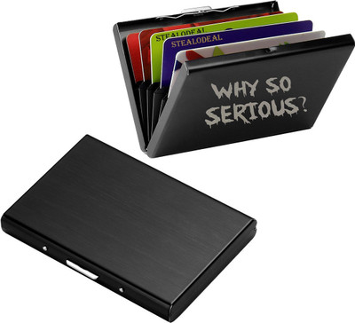 

Stealodeal Black Why So Serious With JetBlack Debit/Credit 6 Card Holder(Set of 2, Black)