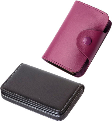 

Stealodeal 15 Card Holder(Set of 2, Purple, Black)