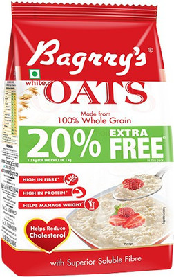 

Bagrry's White Oats, 1kg with Free White Oats, 200g(1200 g, Pouch)