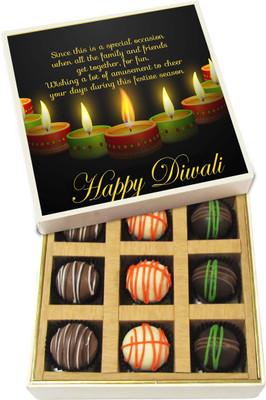 

Chocholik Diwali Gifts -Since This Is A Special Occasion - Dark, Milk, White Chocolate Truffles - 9pc Truffles(135 g)