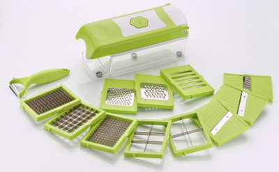 

Jen Supreme-I Quick Dicer Vegetable Vegetable & Fruit Chopper(11 Diff cutting & Peeling Blade, 1 Chopper Body), Green