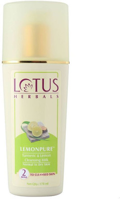 LOTUS Herbals Lemonpure Turmeric Lemon Cleansing Milk 170ml Face Wash(170 ml)