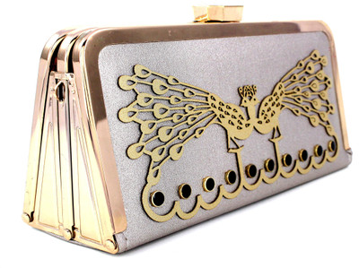 

UTKARS FASHION Casual Silver Clutch