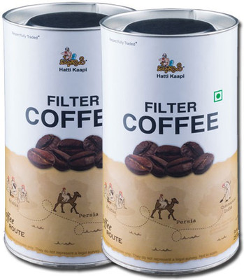 

hatti kaapi - Pure Filter Coffee Powder - 100% Coffee : 0% Chicory (Pack of 2, 500g) Filter Coffee 500 g(Pack of 2)