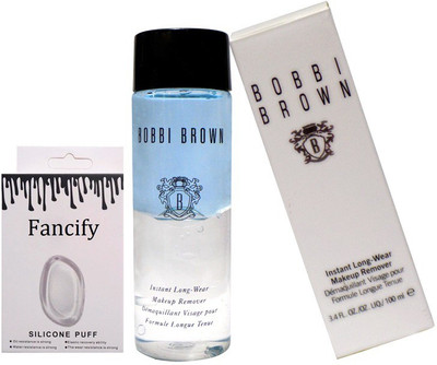 

Fancify Silicon puff & Bobbi brown instant long wear makeup remover(Set of 2)