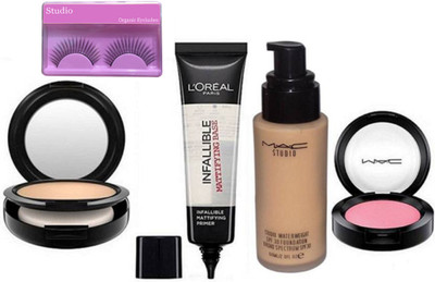 

studio Eyelashes, Fix Compact, Water weight Foundation, Blusher With Primer (Set of 5)(Set of 5)