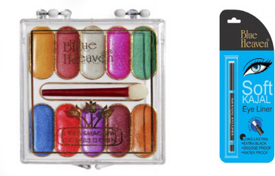 

Blue Heaven cream eyeshadow 10 in 1 with soft kajal(Set of 2)