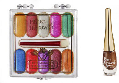 

Blue Heaven cream eyeshadow 10 in 1 with Sparkeling Eyeliner 08(Set of 2)