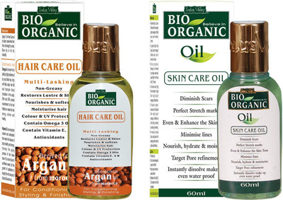 

Indus Valley BIO Organic Complete Body Skin Treatment Combo Kit (Skin Care Oil + Hair Care Oil)(Set of 2)