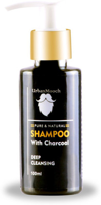 

UrbanMooch Activated Charcoal Shampoo with Aloe Vera for Soft & Silky Hair(100 ml)