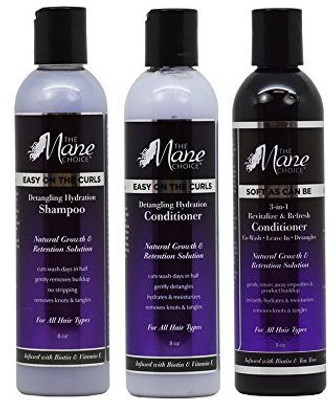 

The Mane Choice Easy On The Curls Detangling & Hydration Shampoo & Conditioner And Soft As Can Be 3-In-1 Conditioner(236.59 ml)