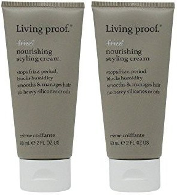 

Living Proof Bundle-2 Items No Frizz Nourishing Styling Cream Travel 2 Oz Pack Of 2(59.15 ml)