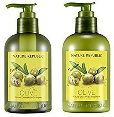 

Nature Republic Olive Hydro Shampoo & Conditioner Set For Thickening Hair And Preventing Hair Loss(236 ml)