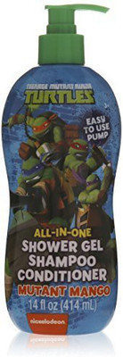 

Judastice Teenage Mutant Ninja Turtles All-In-One Shower Gel Shampoo Conditioner - Mutant Mango - 14 Fl Oz By Mzb Accessories(414.03 ml)