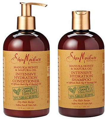 

Shea Moisture Manuka Honey & Mafura Oil Intensive Hydration Shampoo & Conditioner | Set Of 2 | 13 Fl. Oz. Each(384.46 ml)