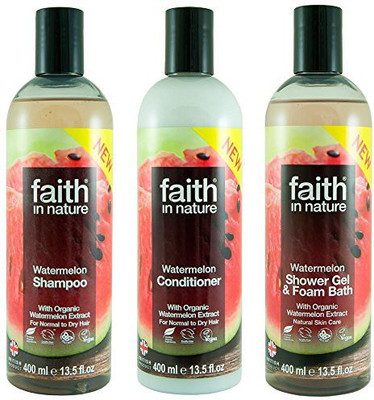 

Faith In Nature Watermelon Shampoo Conditioner And Shower Gel Trio Pack(400 ml)