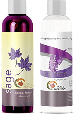 

Maple Holistics Sulfate Free Shampoo And Tea Tree Oil Conditioner Set - Anti Dandruff Natural Sage Shampoo(236 ml)