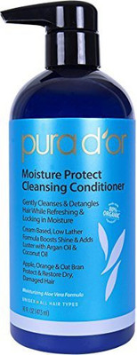 

Pura D'or Moisture Protect Cleansing Conditioner Detangling Co-Wash Treatment Sulfate Free Gentle Formula Infused With Organic Argan Oil(473.18 ml)