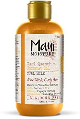 

Maui Moisture Curl Quench + Coconut Oil Curl Milk 8 Ounce Creamy Silicone Free Leave-In Helps Hydrate Detangle And Defrizz Hair Good For Thick Curly Hair(236.59 ml)