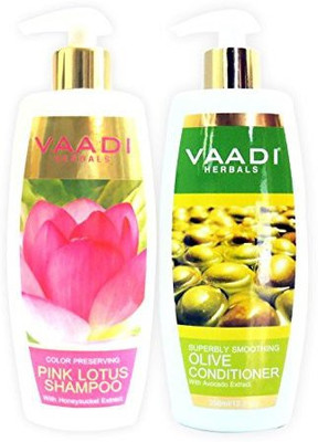 

Vaadi Herbals Lotus With Honeysuckle Extract Shampoo And Olive Conditioner(350 ml)