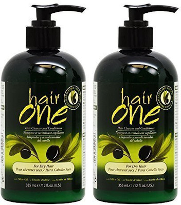 

Hair One Cleanser And Conditioner For Dry With Olive Oil 355Ml 12Oz Pack Of 2(355 ml)