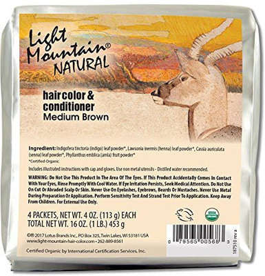 

LIGHT MOUNTAIN Natural Bulk Hair Color And Conditioner Medium Brown 16 Ounce(473.18 ml)