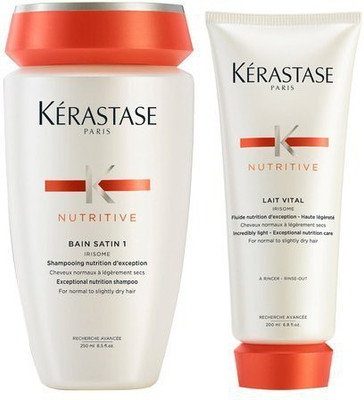 

Kerastase Nutritive Bain Satin 1 250Ml & Nutritive Lait Vital 200Ml(250 ml)